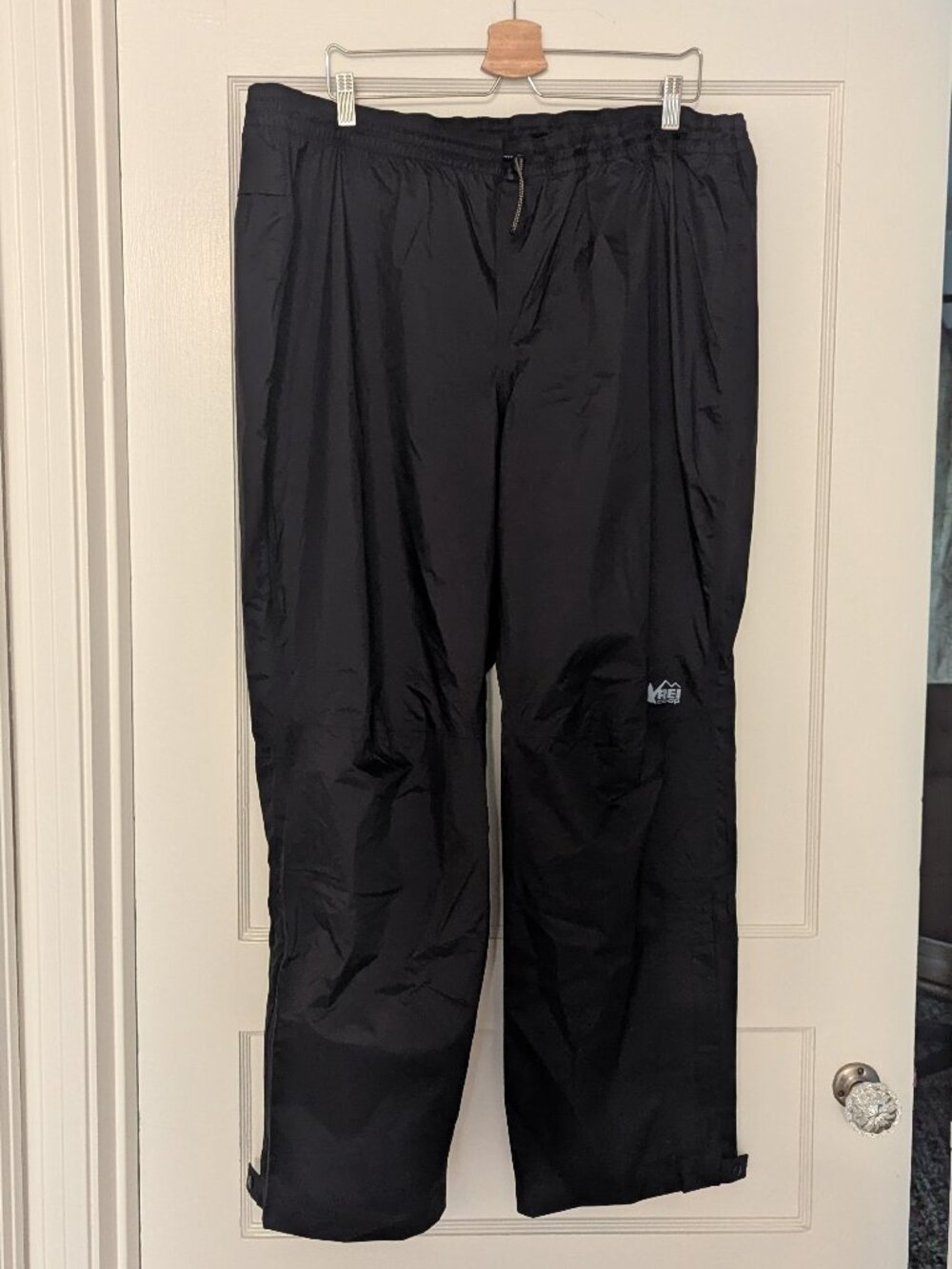 REI Co-op Men's Black Waterproof Rain Pants - Size 2XL
